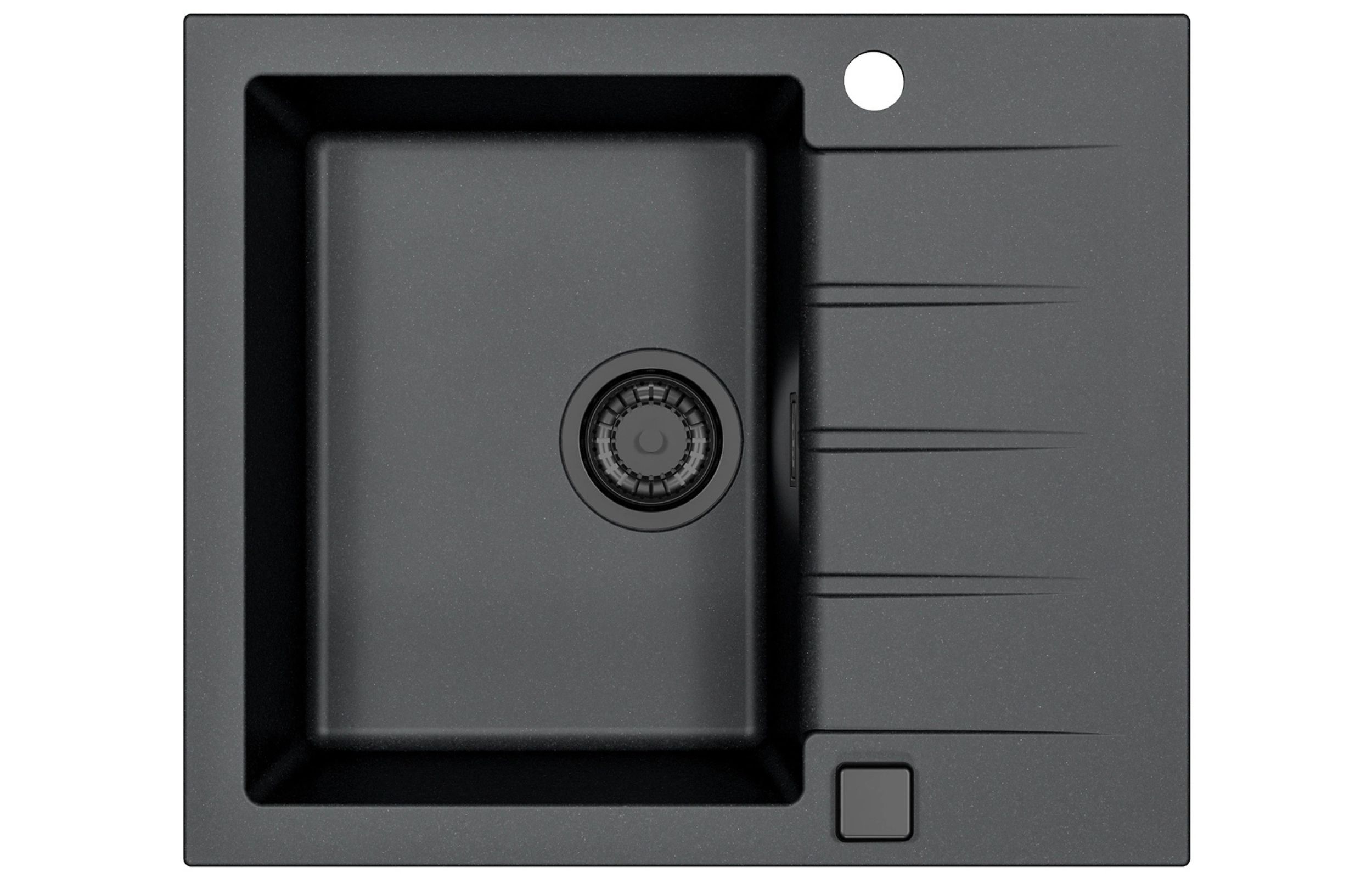 Alveus Cadit fregadero de granito 59x50 cm negro 1148158