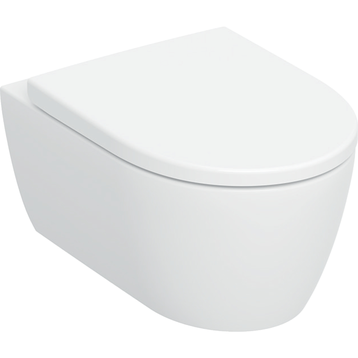 Geberit iCon taza de inodoro con asiento de cierre suave suspendido sin reborde con descarga de remolino blanco brillante 503.045.00.1