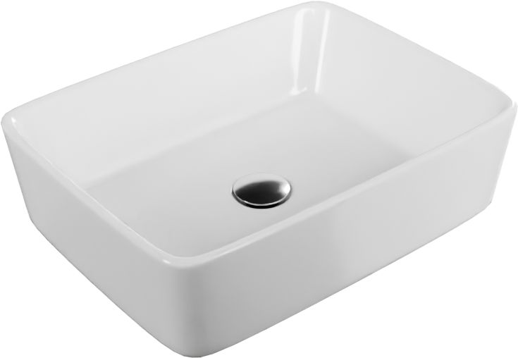 Actima Forka lavabo 48x37 cm rectangular sobre encimera blanco brillante CEAC.3402.480.WH