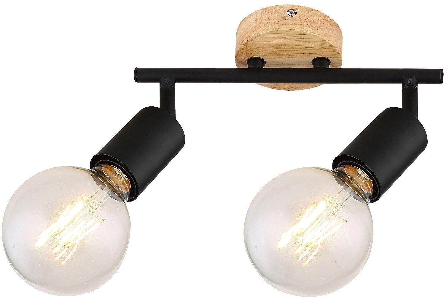Rabalux Pablo lámpara de techo 2x40 W negro 3977