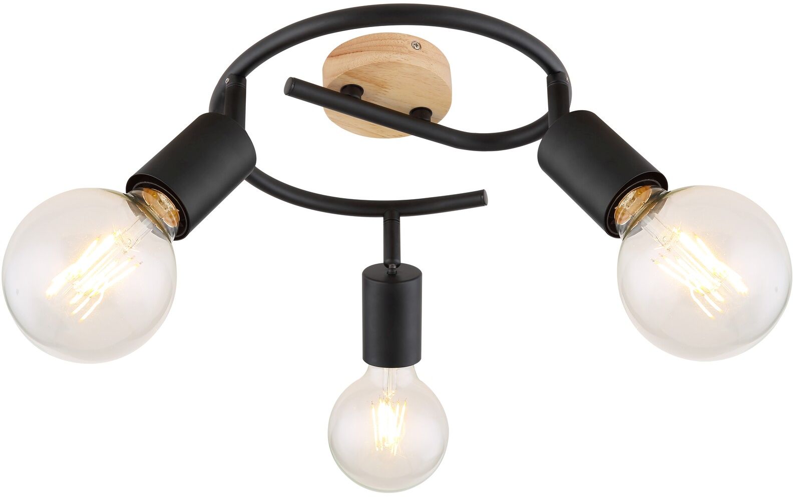 Rabalux lámpara de techo 3x40 W negro 3978