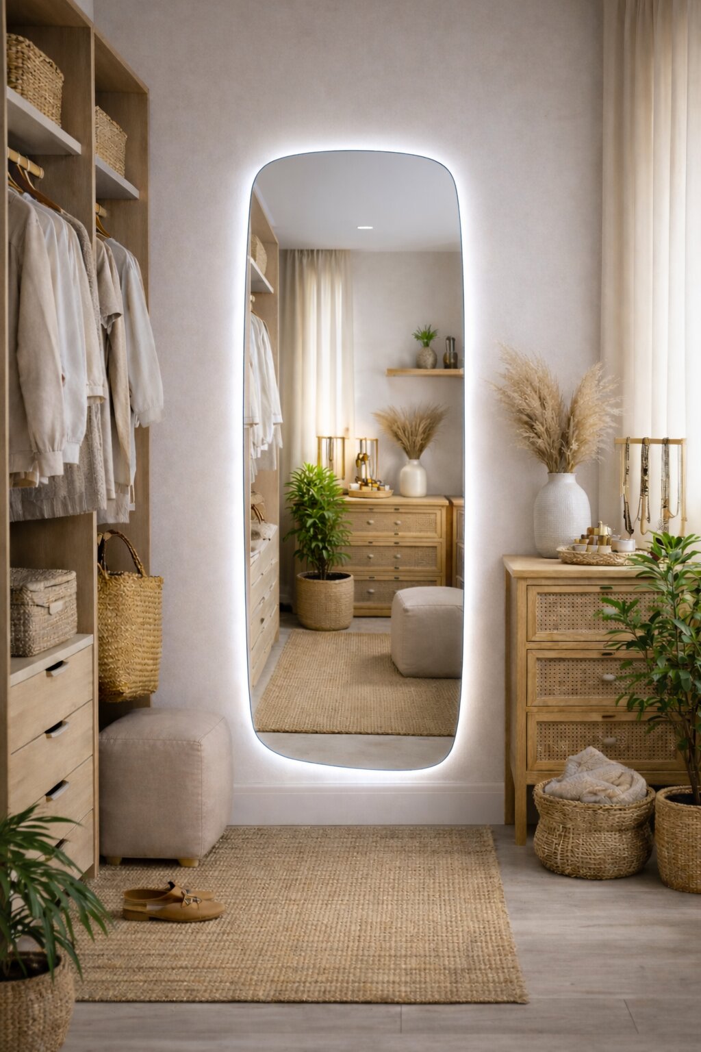 Baltica Design Stone Calm espejo 50x155 cm con iluminación 5904107933214