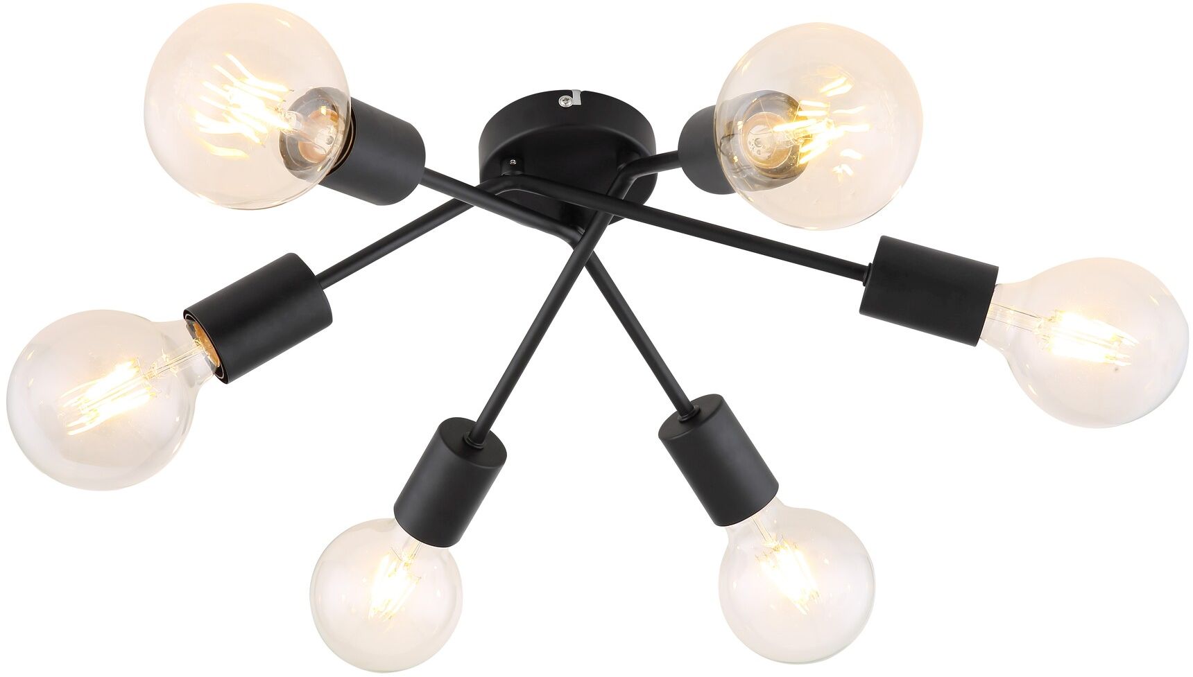 Rabalux Lamar lámpara de techo 6x40 W negro 3990