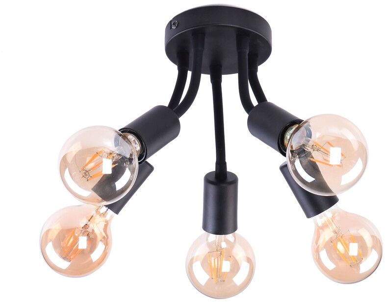 Rabalux ALMUS lámpara de techo 5x60 W negro 6809
