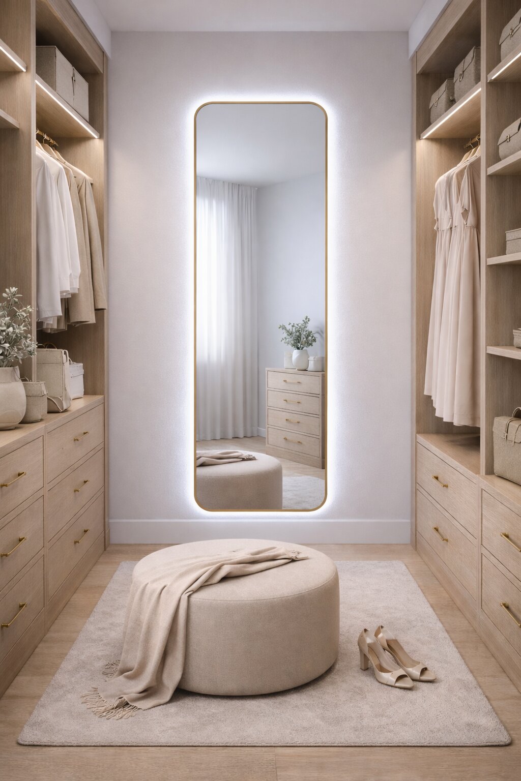 Baltica Design Stone Aura espejo 50x155 cm con iluminación oro 5904107932903