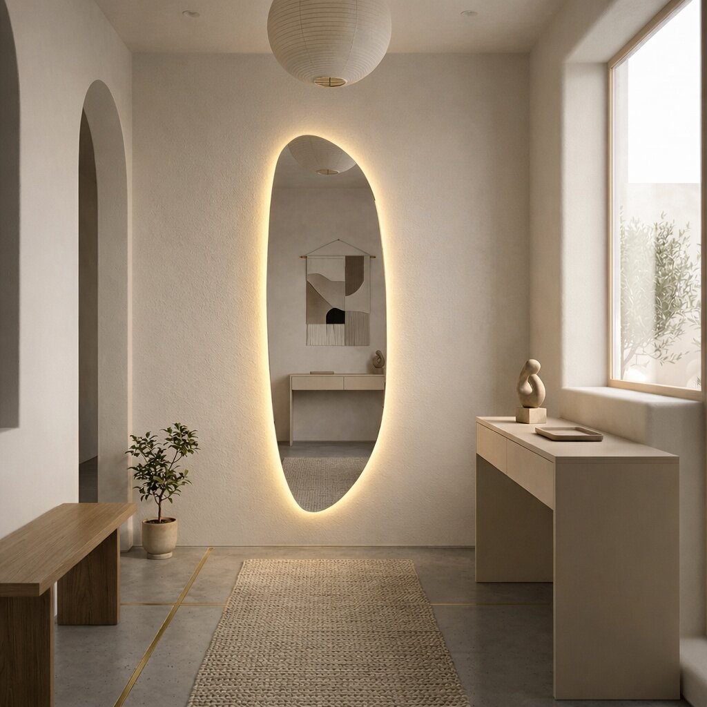 Baltica Design Stone espejo 50x155 cm con iluminación 5904107933146
