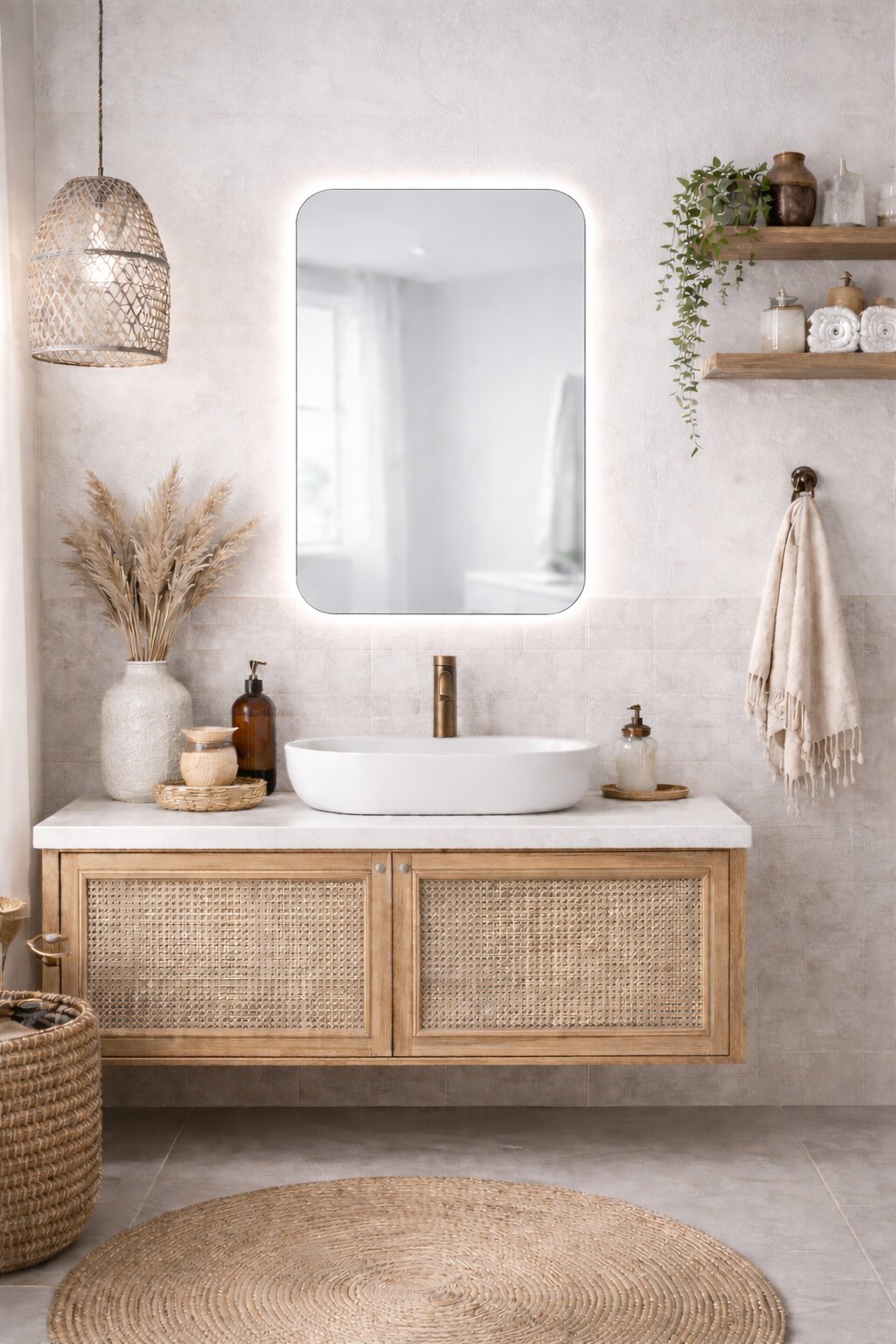 Baltica Design Stone Aura espejo 60x90 cm con iluminación 5904107933221