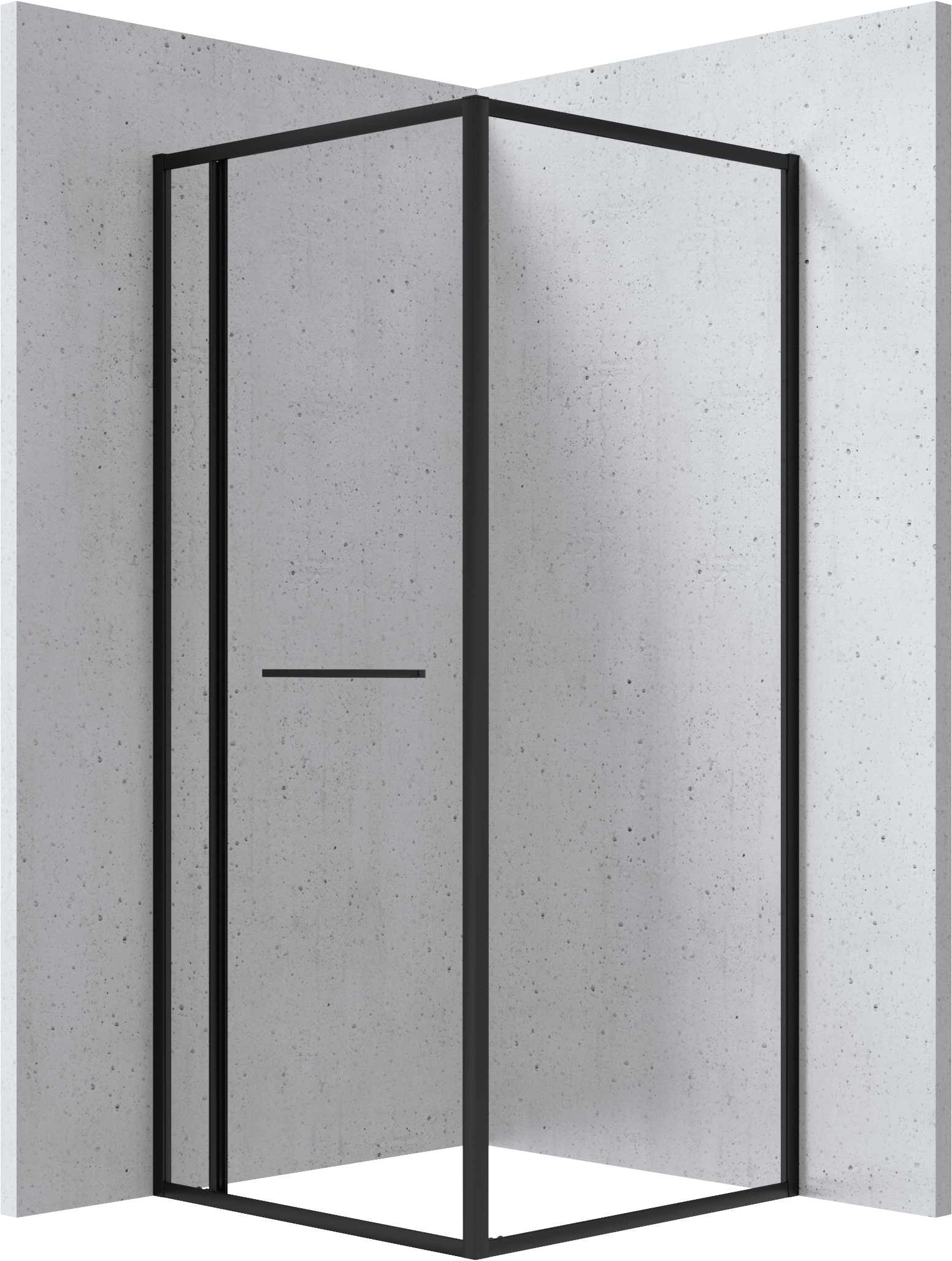Deante Square cabina de ducha 90x90 cm cuadrada negro mate/vidrio transparente KQB_N099P