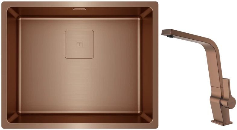 Conjunto fregadero de acero Teka Flexlinea 115000025, grifo de cocina Teka ICC 116030007