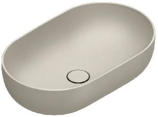 Catalano Sfera lavabo 60x37 cm oval sobre encimera marrón/beige mate 05 2261 0029