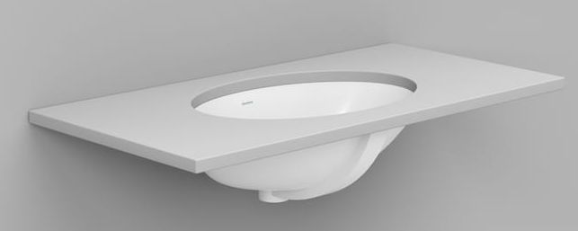 Ceramica Dolomite Agordo lavabo 58x42 cm oval bajo encimera blanco brillante D320101