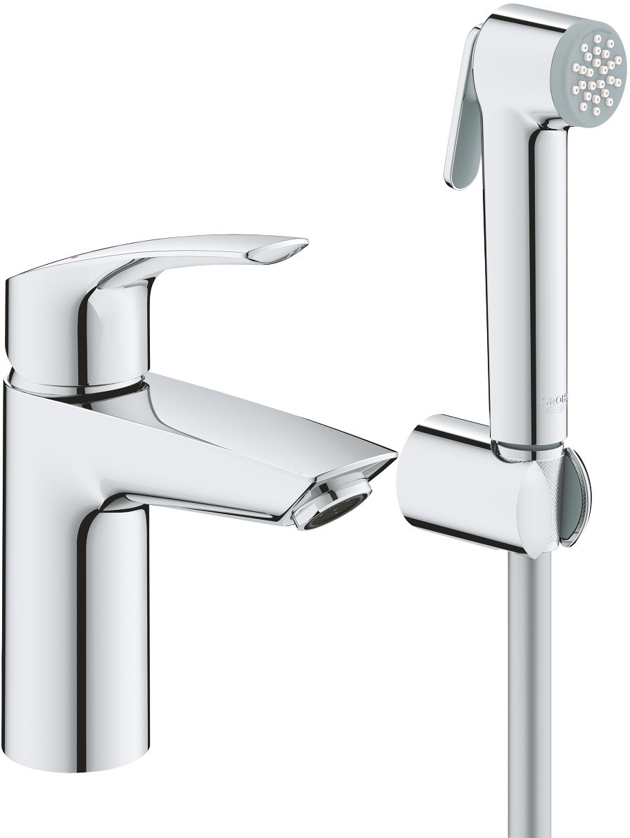 Grohe Eurosmart grifo de lavabo con rociador tipo bidé de pie cromo 23124003