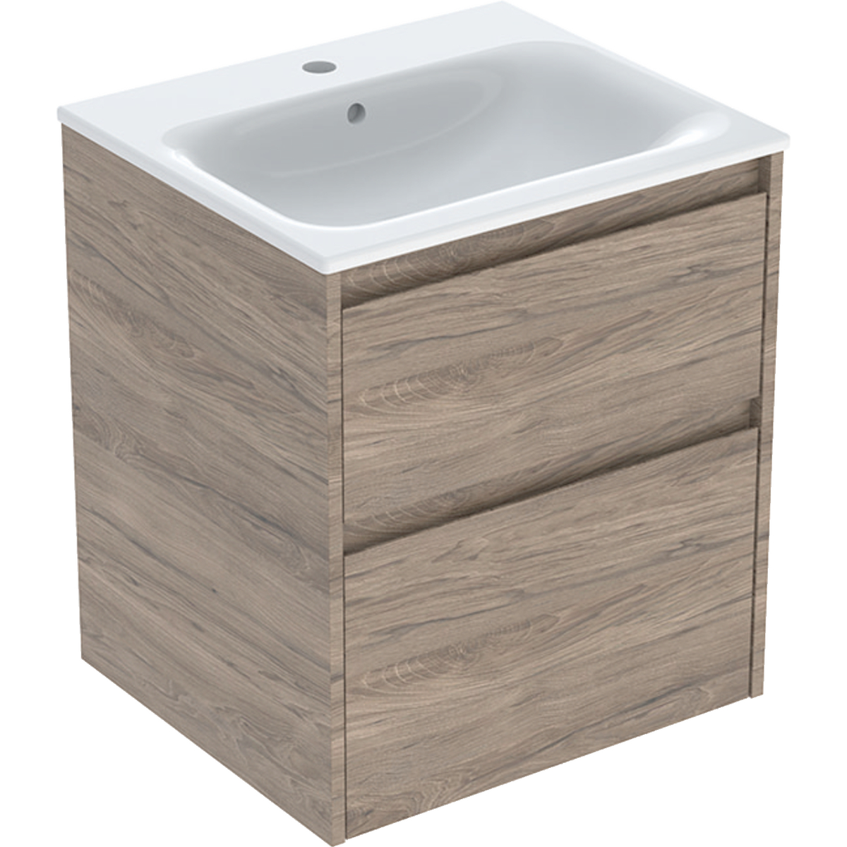 Geberit Selnova Square lavabo con mueble 55 cm nogal 504.137.JR.1