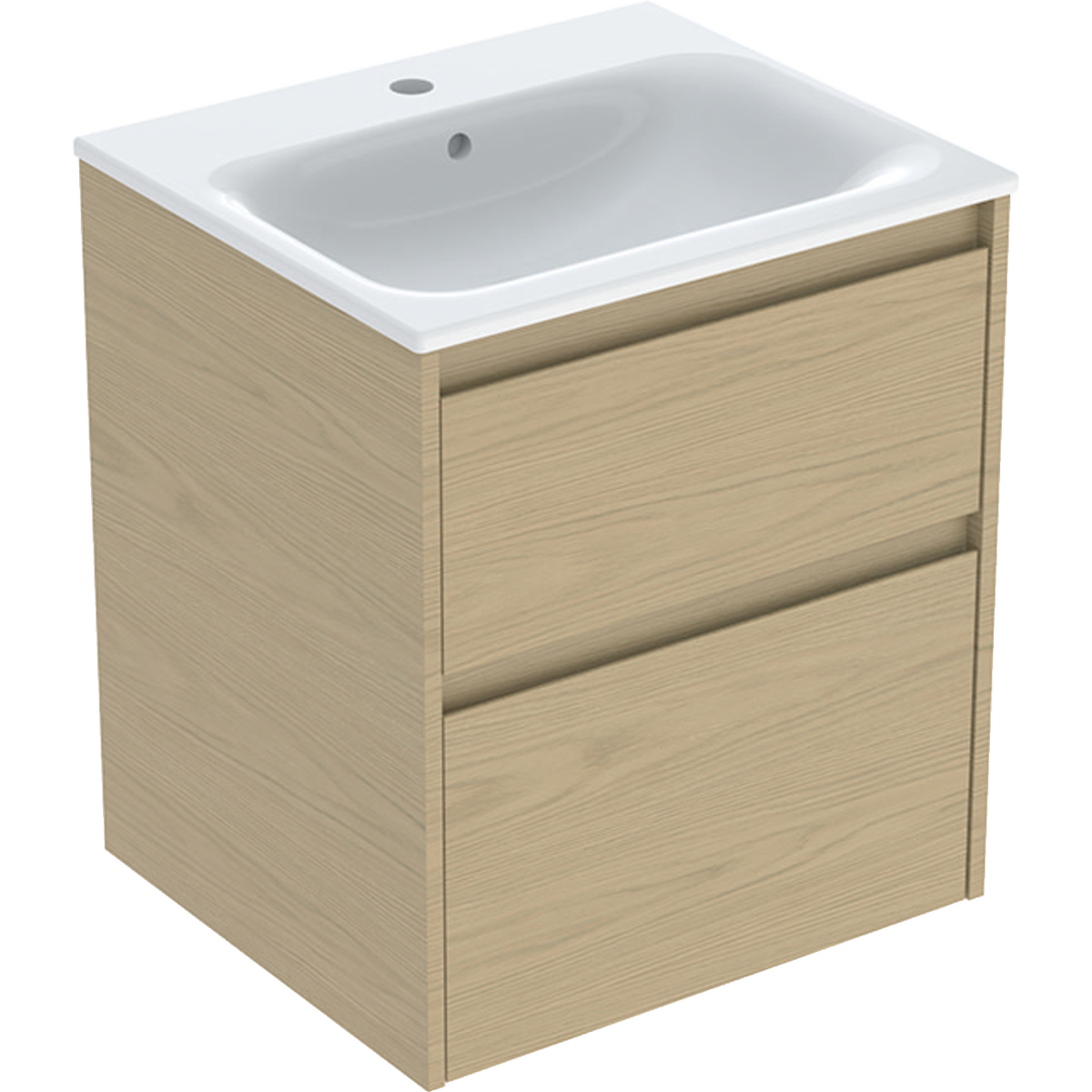 Geberit Selnova Square lavabo con mueble 55 cm roble 504.137.PS.1