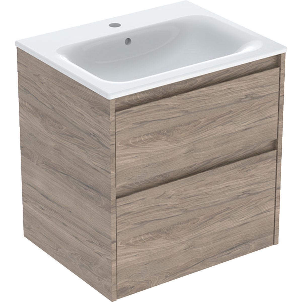 Geberit Selnova Square lavabo con mueble 60 cm nogal 504.138.JR.1