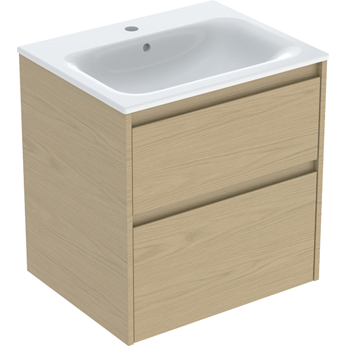 Geberit Selnova Square lavabo con mueble 60 cm roble 504.138.PS.1