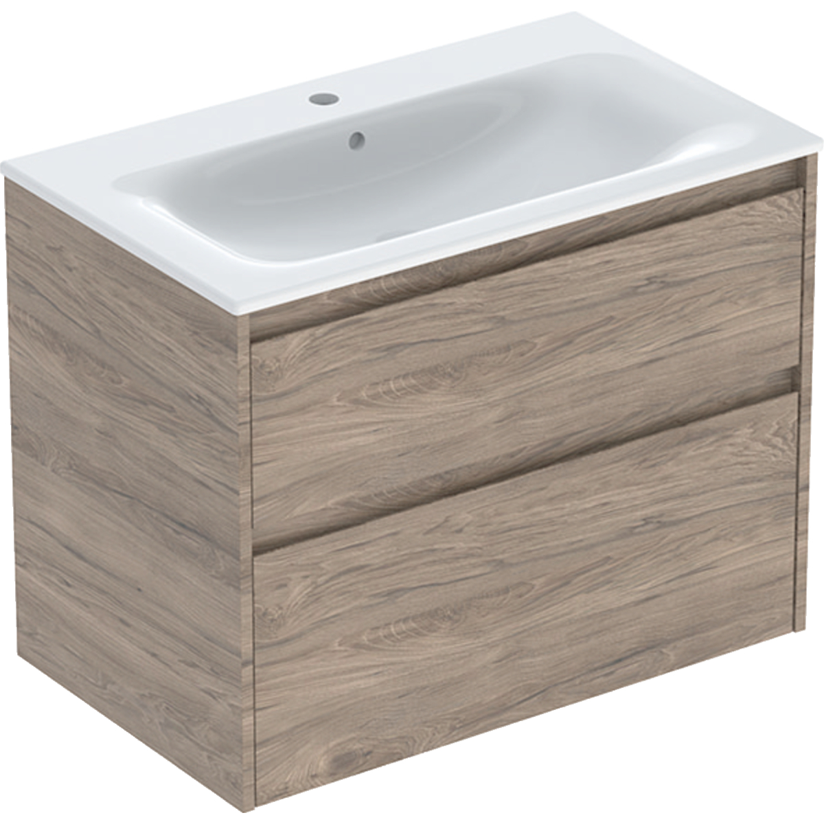 Geberit Selnova Square lavabo con mueble 80 cm nogal 504.139.JR.1