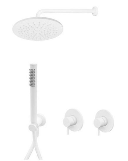Paffoni Light conjunto de ducha empotrado con rociador con efecto lluvia blanco LIG010BO70ZSC3A