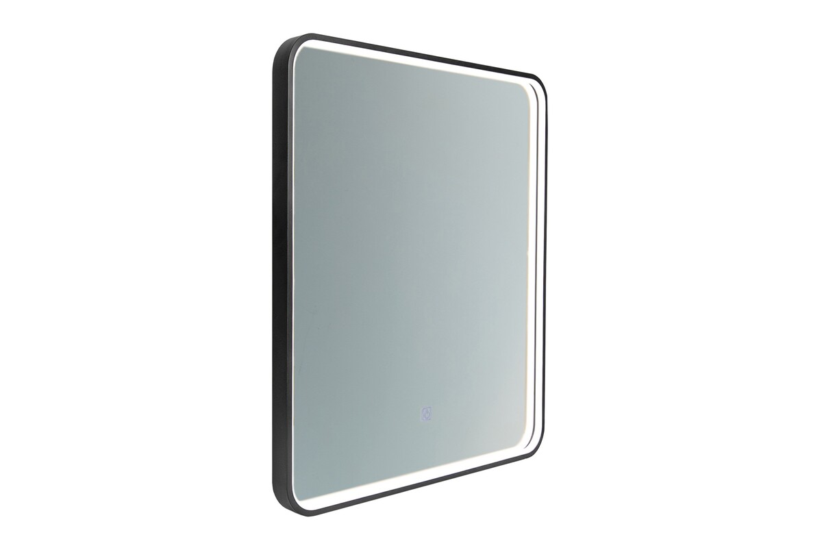Comad Vega espejo 65x80 cm rectangular con iluminación negro VEGA LU LED 65