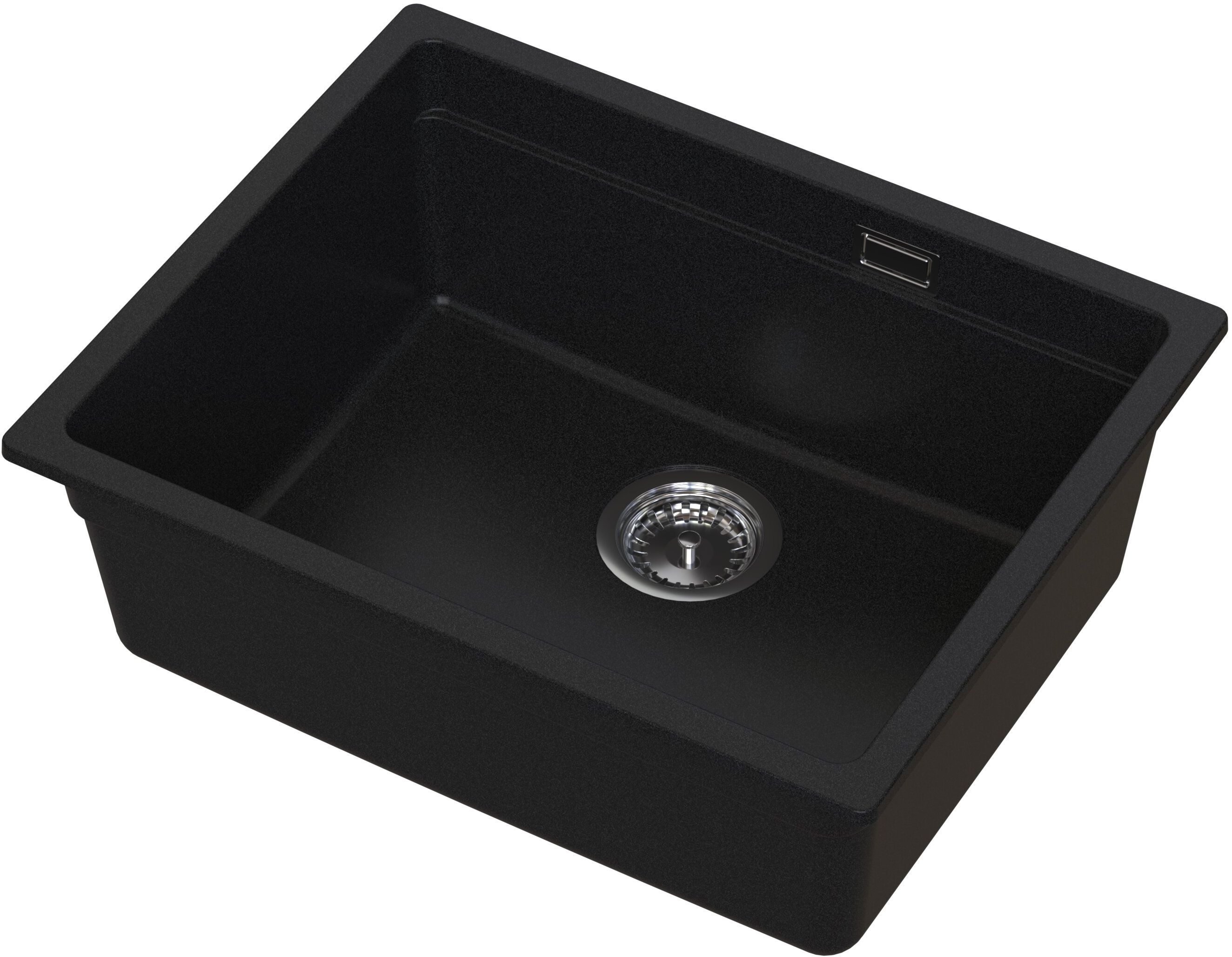 Ruvetti Latios fregadero suspendido 54.5x43.5 cm negro 3001LA_BC60_P