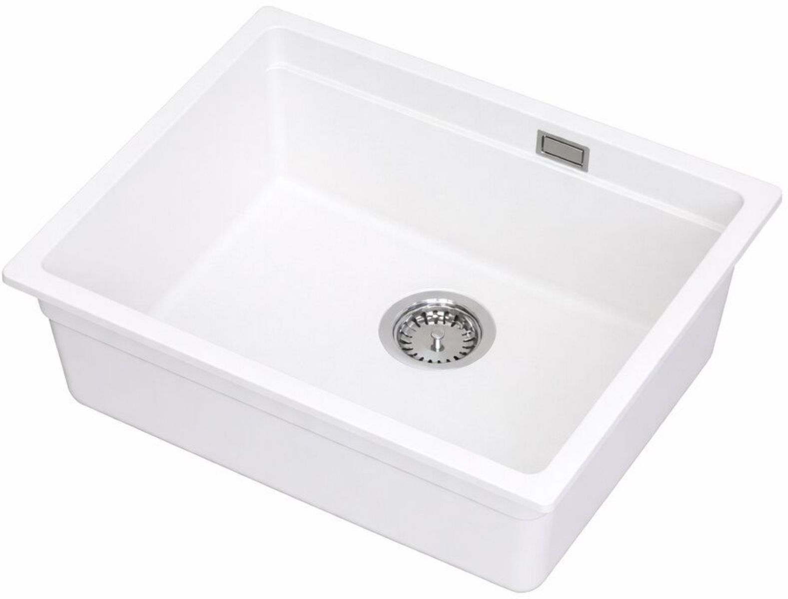 Ruvetti Latios fregadero suspendido 54.5x43.5 cm blanco 3001LA_WH60_P
