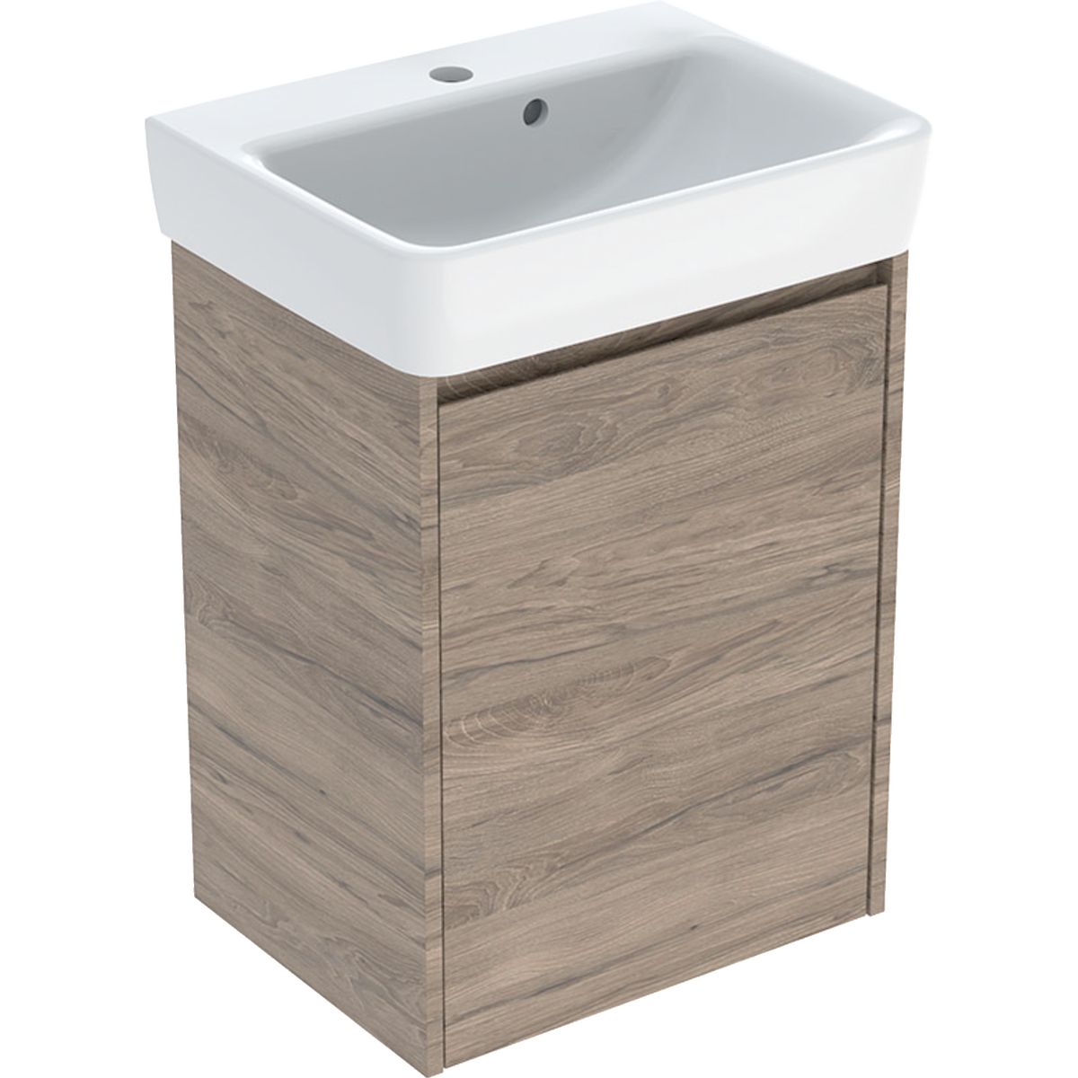 Geberit Selnova Square lavabo con mueble 50 cm nogal 504.130.JR.1
