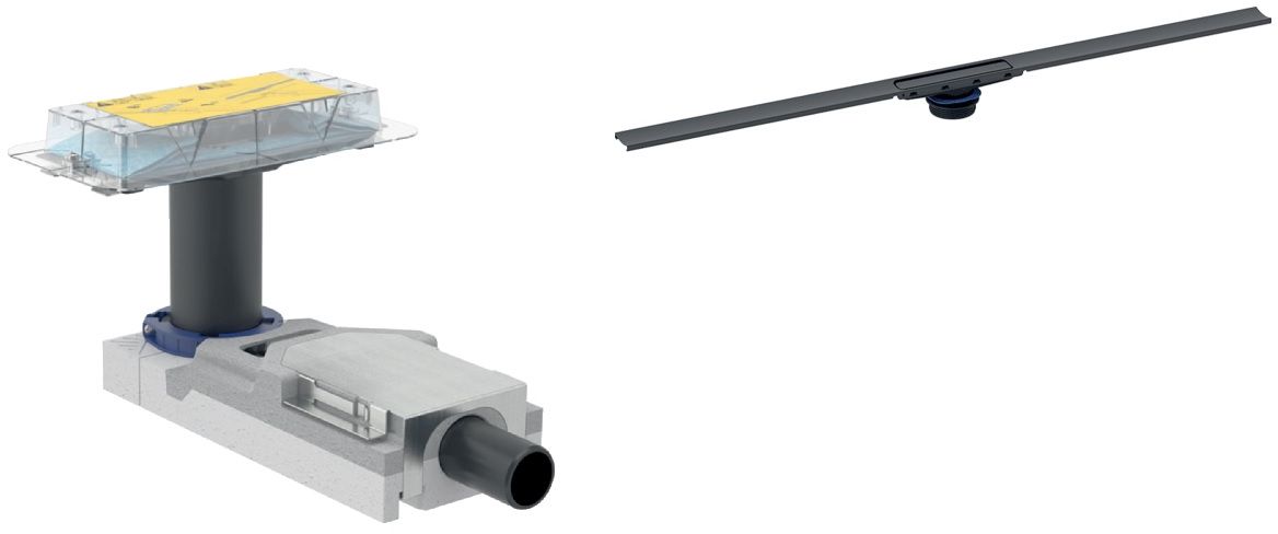 Conjunto desagüe lineal Geberit CleanLine 154.502.TE.1, desagüe de ducha Geberit CleanLine 154.152.00.1
