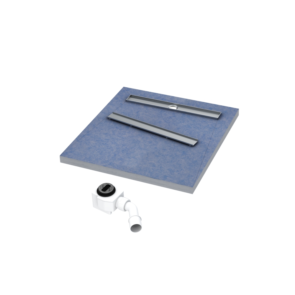 Schedline Esco-Line S4 plato de ducha para embaldosar 90 cm cromo 10ST.4S4-9090