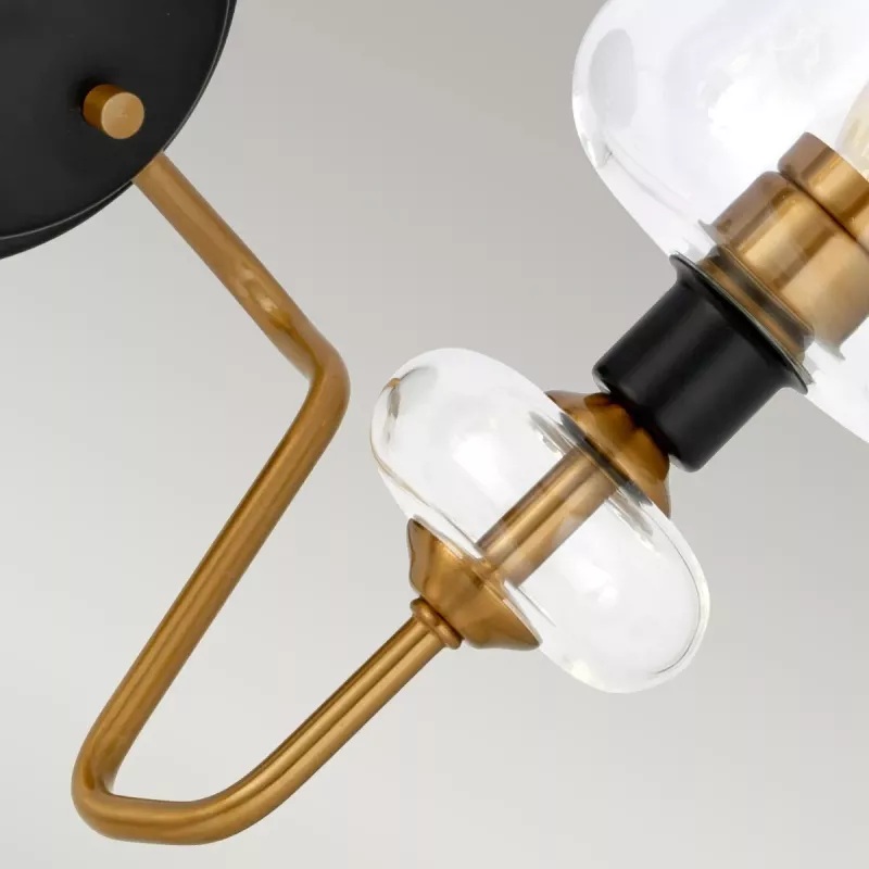 Elstead Lighting Armand lámpara de pared 2x40 W negro-latón DL-ARMAND2-AB