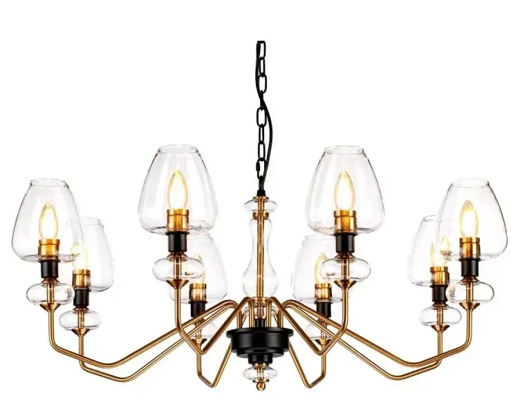 Elstead Lighting Armand lámpara colgante x40 W negro-latón DL-ARMAND8-AB