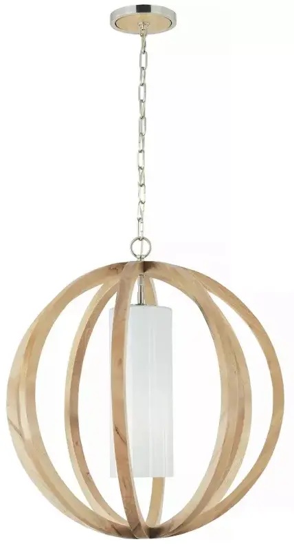 Elstead Lighting Allier lámpara colgante 1x60 W madera FE-ALLIER-P-L-LW