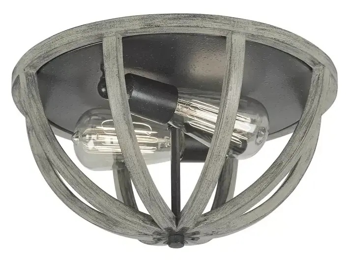 Elstead Lighting Allier plafón 2x60 W madera-hierro FE-ALLIER-F-WW