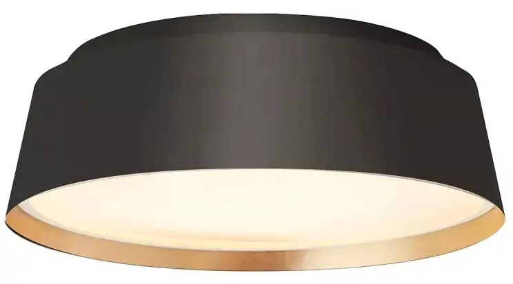 Elstead Lighting Asher plafón 3x40 W negro-oro FE-ASHER-3F-MB