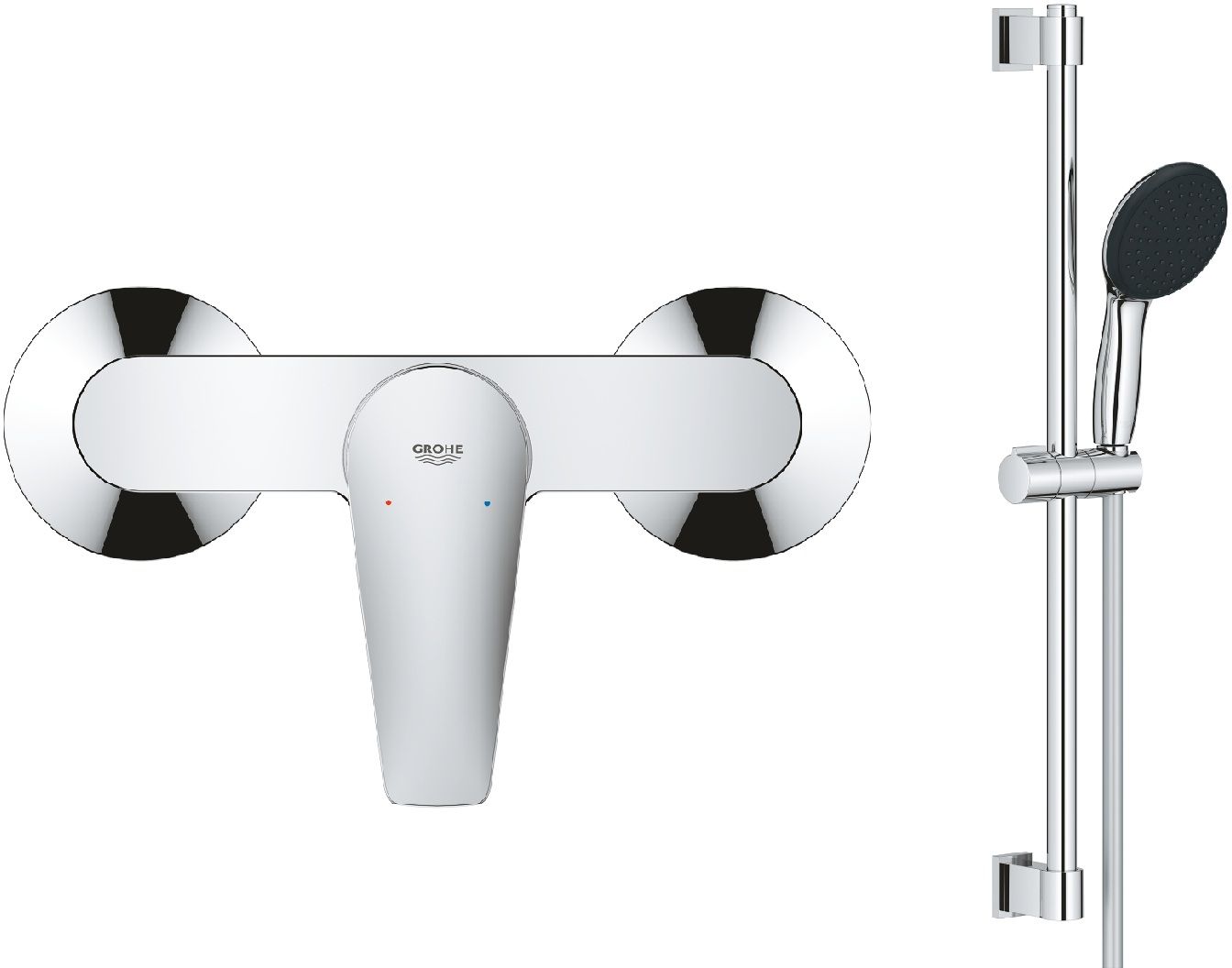 Conjunto grifo para ducha Grohe Start Edge 24197001, conjunto de ducha Grohe Vitalio Start 27942001
