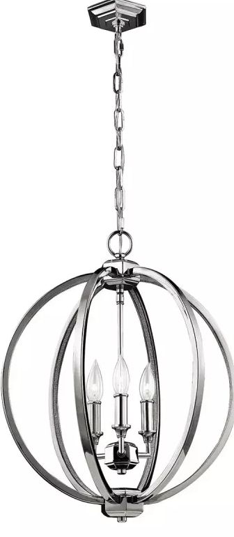 Elstead Lighting Corinne lámpara colgante 3x60 W níquel FE-CORINNE-3P-M