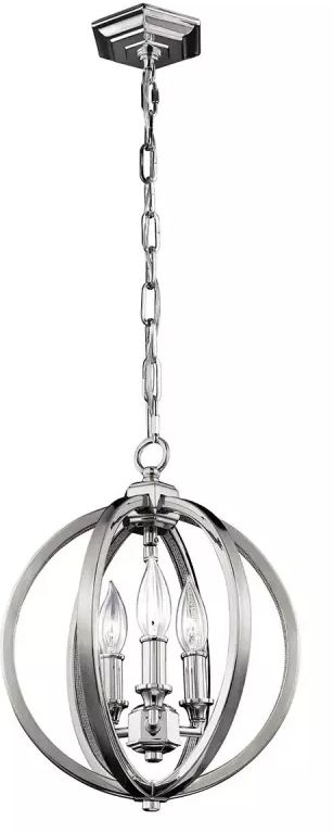Elstead Lighting Corinne lámpara colgante 3x60 W níquel FE-CORINNE-3P-S