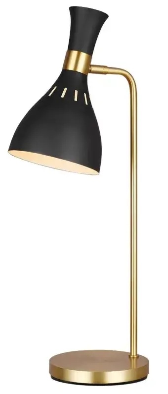 Elstead Lighting Joan lámpara para escritorio 1x60 W negro-latón FE-JOAN-TL-MB