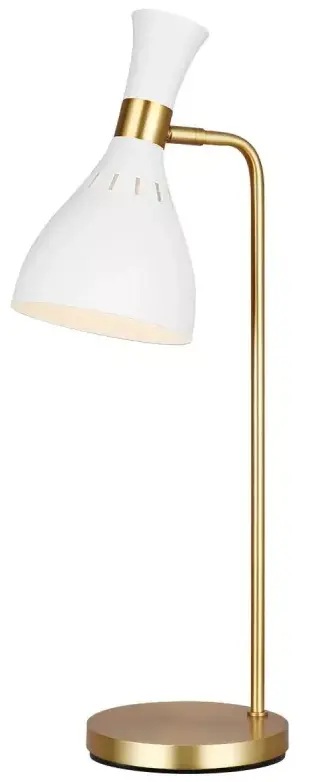 Elstead Lighting Joan lámpara para escritorio 1x60 W blanco-latón FE-JOAN-TL-MW