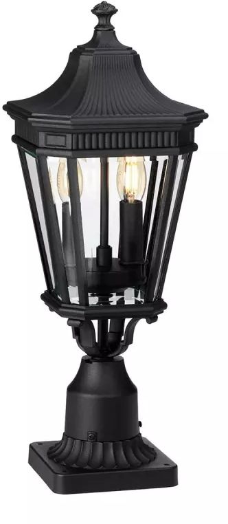 Elstead Lighting Cotswold Lane lámpara de pie para exteriores 2x60 W negro FE-COTSLN3-M-BK