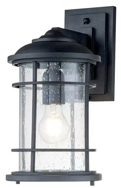 Elstead Lighting Lighthouse lámpara de pared para exteriores 1x60 W negro FE-LIGHTHOUSE2-M-BLK