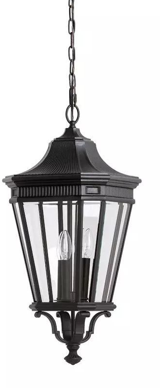 Elstead Lighting Cotswold Lane lámpara colgante para exterior 3x60 W negro FE-COTSLN8-L-BK