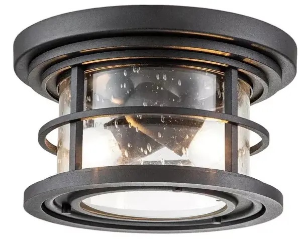 Elstead Lighting Lighthouse plafón exterior 2x60 W negro FE-LIGHTHOUSE-F-BLK