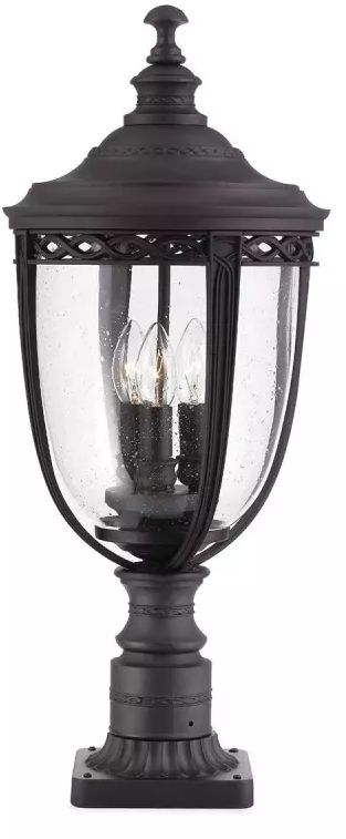 Elstead Lighting English Bridle lámpara de pared para exteriores 3x60 W negro FE-EB3-L-BLK