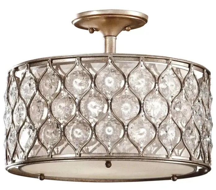Elstead Lighting Lucia lámpara de techo 3x60 W plata FE-LUCIA-SF