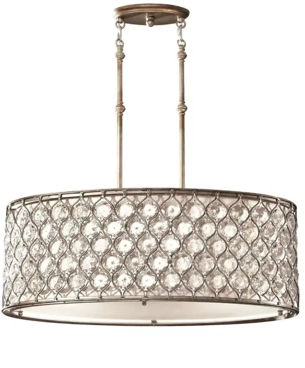 Elstead Lighting Lucia lámpara colgante 3x60 W plata FE-LUCIA-P-A