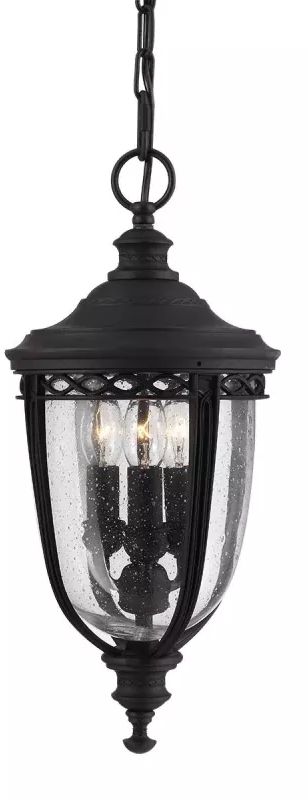 Elstead Lighting English Bridle lámpara colgante para exterior 3x60 W negro FE-EB8-M-BLK
