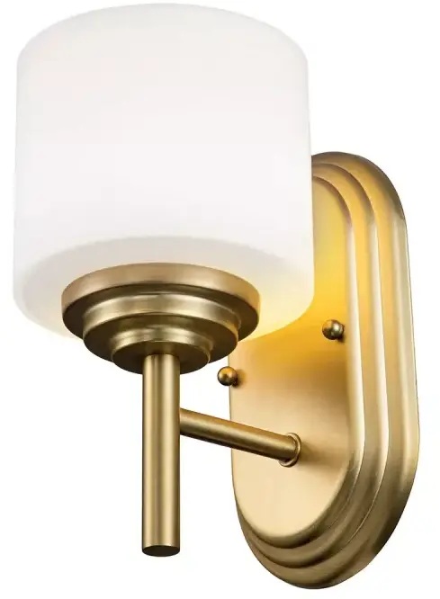 Elstead Lighting Malibu lámpara de pared 1x3 W latón FE-MALIBU1-BATH-BB