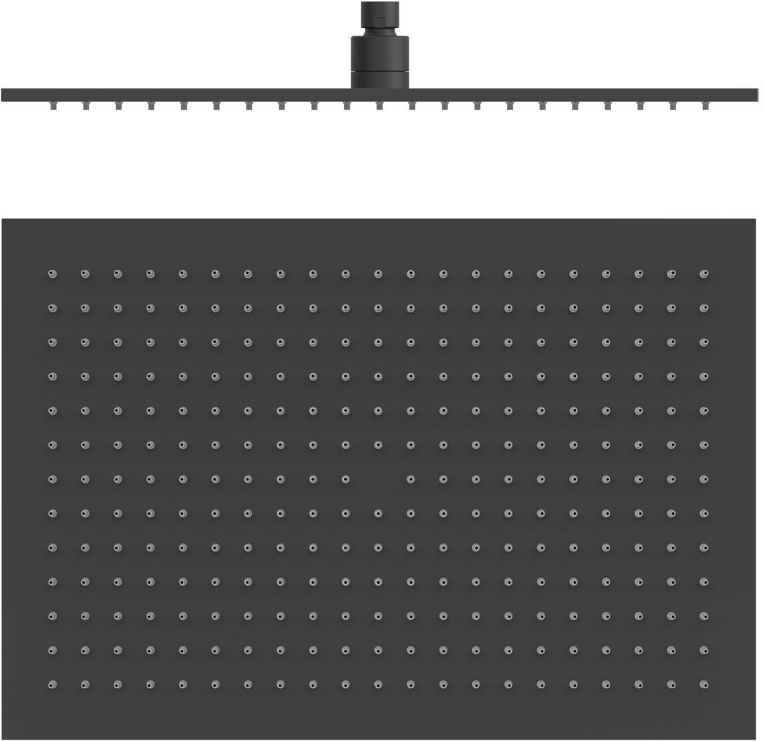 Tres Selection ducha con efecto lluvia 45x31.5 cm rectangular negro 29963203NM