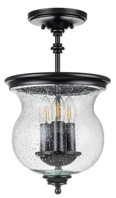 Elstead Lighting Pickering Lane lámpara de techo 3x40 W negro FE-PICKERING-LANE-SF-BLK