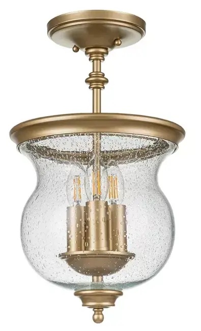 Elstead Lighting Pickering Lane lámpara de techo 3x40 W latón FE-PICKERING-LANE-SF-PNBR